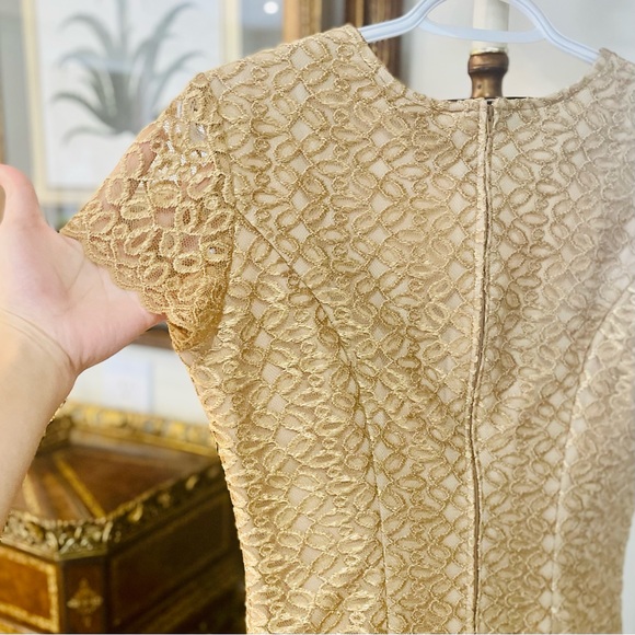 GEORGETTE Gold Dress - Picture 4 of 6